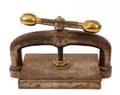 English Iron  Brass Book Press 19th C