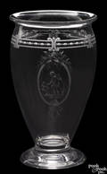 Rare TG Hawkes  Co clear glass vase