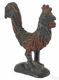 Carved and painted rooster in the manner of Wilhelm Schimmel 19th c