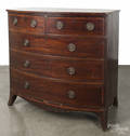 George III mahogany bowfront chest of drawers
