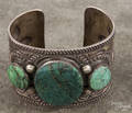 Navajo silver and turquoise cuff bracelet