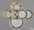 Six Philadelphia Tucker porcelain plates ca 1825