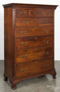 Pennsylvania Chippendale walnut tall chest