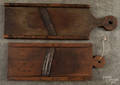 Two Pennsylvania walnut and pine slaw cutters