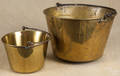 Two brass buckets