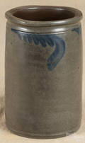 Cobalt decorated stoneware jar