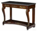 French Empire marble top mahogany console table ca 1830