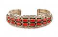 Sarah Curley Navajo Sterling  Coral Bracelet
