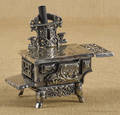 Cast iron and nickel  Cold Mountain  toy stove