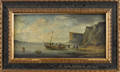 Continental oil on panel coastal scene