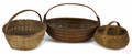 Three splint gathering baskets 19th c