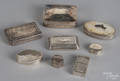 Seven English silver boxes 19th20th c