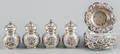 Gorham repouss sterling silver salt and pepper set