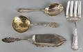 Four sterling silver serving utensils