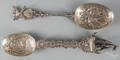 Two elaborate Dutch silver spoons