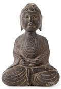 Southeast Asian carved stone Buddha