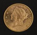 Gold Liberty Head twenty dollar coin