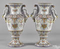 Pair of Continental faience urns early 20th c