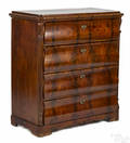English mahogany chest of drawers mid 19th c
