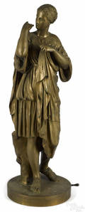 Gilt bronze figure of a classical maiden ca 1900