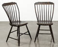 Four New England painted Windsor chairs