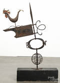 Continental iron rooster weathervane