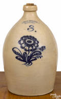 New York threegallon stoneware jug 19th c