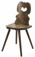 Moravian walnut splay leg chair