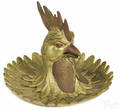 Gilt bronze rooster match holderstriker