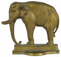 Cast brass elephant door stop