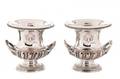 Pair of English Sheffield Plate Wine Coolers