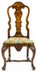 Dutch Queen Anne marquetry chair early 20th c