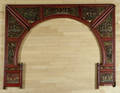 Chinese carved and painted bed bower