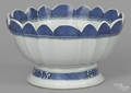 Chinese export blue and white porcelain Nanking monteith 19th c