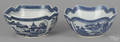 Two Chinese export blue and white porcelain centerpiece bowls 19th c