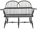 Contemporary Windsor doublechair back settee