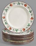 Twelve creamware plates
