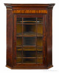 Georgian mahogany hanging corner cupboard