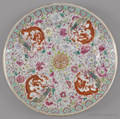 Chinese export porcelain dragon and phoenix plate 19th c
