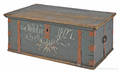 Scandinavian painted lock box dated