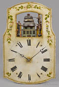 Continental wag on the wall clock mid 19th c