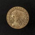Gold Indian Head two and a half dollar coin