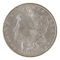 Silver Morgan dollar coin