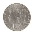 Silver Morgan dollar coin