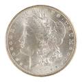Silver Morgan dollar coin
