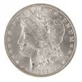 Silver Morgan dollar coin