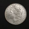 Silver Morgan dollar coin