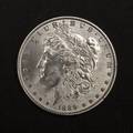 Silver Morgan dollar coin