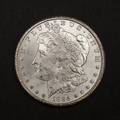 Silver Morgan dollar coin