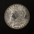 Silver Morgan dollar coin